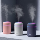 H₂O Air HUMIDIFIER for Bedroom | Portable Cool Mist Mini Humidifierr with Color Changing LED Light | Quiet USB Aroma Diffuser for Home, Office & Car | Relaxing Ambience (H₂O Humidifier)