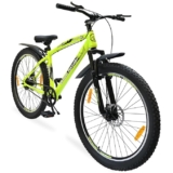 Urban Terrain Bolt Pro Cycle/Bicycle MTB 27.5T Single Speed with Front Suspension & Disc Brake Bicycle for Men/Boys Mountain Bike | Ideal for 15+ Years,Unisex, Frame Size :17.5 inch (Green)