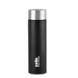 Cello H2O Matt Stainless Steel Bottle 1000ml, Black | Food-Grade Safe & Leak-Proof | Leak Proof & Wide Mouth | Ideal for Cold Beverages | Home | Kitchen | Hiking | Treking Bottle | Travel Bottle