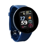 Bouncefit M I D18 Round Fitness Band Smart Watch for Men, Women, Boys, Girls, Kids – Single Touch Interface, Water Resistant, Workout Modes, Quick Charge Sports Smartwatch – Blue HH