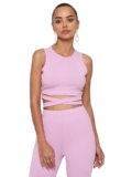 AVANOVA Women’s & Girls’ Solid Ribbed Round Neck Sleeveless Crop Tops for Women