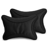 Kingsway Bone Shape Neck Rest Car Cushion for Tata Nexon, Model Year : 2017-2019, Material: Polyfill, Color : Black, Set of 2 Piece