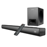 pTron Jazz Pro 120W Soundbar with Wired Subwoofer for TV, 2.1 CH, Multi-Connectivity BT5.3/HDMI ARC/Opt in/Aux/USB, Equaliser Modes Movie/Music/News, Remote Control & LED Display (Black)