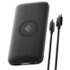 Spigen 2 in1 10000 mAh Wireless Charging Power Bank with USB-A | USB-C 20W Fast Charging, Included Type-C to C Cable, Lithium Polymer – Black