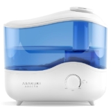 ASAKUKI Cool Mist Humidifiers for Bedroom – 4L Water Tank, Baby, Office, Quiet Ultrasonic Air Vaporizer, Adjustable Mist, 360 Nozzle Rotation, Auto-Shut Off, Humidifier Easy Fill and Clean -Blue