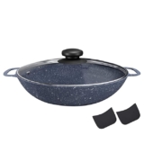 Lifelong LLCKDCK02 Aluminium Die Cast Kadhai with Lid| 22 CM| 2.2 Litre Capacity| Non-Toxic| Gas Stove Safe | Hot Plate Safe | Scratch Resistant (Grey)