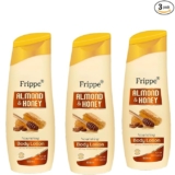 Frippe Almond & Honey Nourishing Body Lotion For Dry Skin | Deep Nourish Body Lotion for Women | Non Sticky Body Moisturizer Body Lotion | Nourished and Smooth For All Types of Skin (100ml,Pack of 3)