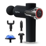 Lifelong Gun Massager for Pain Relief with Cold Compression & 99 Speed Settings – Rechargeable, 5 Massage Heads, 3 Modes for Full Body Deep Tissue Percussion Massage for Muscles of Back, Neck, Shoulder, Hand, Foot, Head & Leg