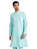 Amazon Brand – Symbol Men’s Rayon Blend Festive Solid Long Kurta (Regular Fit)