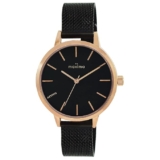 Maxima Stainless Steel Attivo Collection Analog Black Dial Women Watch-O-66630Cmlt, Black Band