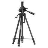 Amazon Basics 60 Inch Tripod for DSLR, Camera | Operating Height: 4.58 Ft. | Maximum Load Capacity up to 4.5kg | Portable Lightweight Aluminium Tripod with 360° Ball Head | Carry Bag Included (Black)