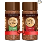 Toffee Coffee Roasters Instant Coffee 50 gm Each – Pack of 2, Columbia & Brazil Instant Coffee | As Seen On Shark Tank | 100% Arabica Coffee Powder | Ready in Seconds | Microground Technolog