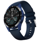 Fire-Boltt Talk Round Smart Watch 1.39″ TFT Display with Bluetooth Calling, Dual Button, Voice Assistance, SPO₂ & Heart Rate Monitor, 120+ Sports Modes, Smartwatch for Men & Women – Blue