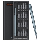 Tukzer 24 In 1 Mini Precision Screwdriver Set with Magnetic Head & S2 Steel Bits for Mobile Phone, Tablet, PC & Household Repair Tool Kit – Black