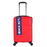 F Gear Joy PP008 24″ Red Check-in Hard Suitcase with Spinner Wheels (4035), Medium