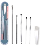 Blenka Essence Ear Wax Cleaner Resuable Ear Cleaner Earpick Tool Set with Storage Box Ear Wax Remover Tool Kit with Ear Curet