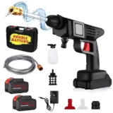 NELVIN EXPORTS Wireless High Pressure Washer for Car Washing 48V Rechargeable Electric Pressure Washer Gun Machine Tool for Bike, Cleaning (Double Battery)