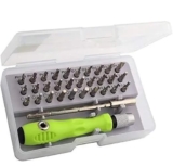Mcare 32 in 1 Mini Screwdriver Tool Set Kit with Magnetic Flexible Extension Rod, Precision Bits screw driver, computer, mobile repairing tool kit, watch repairing, laptop screwdriver set, Multicolor