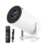 OLV Portable Smart Mini Projector, 4K 1080P Full HD Projector Supports Netflix, Prime and YouTube Etc. WiFi 5G, BT-5.0, Cinema Projector 180° Android 11, Compatible with TV Stick/Windows/iOS/Android