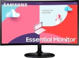 Samsung 24-Inch(59.8cm) FHD, 75 Hz Refresh Rate, 1800R Curved 1,920 X 1,080 LED Monitor, VA Panel, Slim Design, AMD Freesync, Game Mode, Flicker Free, HDMI, Audio Port (LS24C360EAWXXL, Black)
