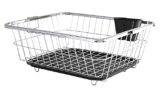 Kitchenstory Utensils Basket Drainer & Dish Drainer Basket for Kitchen/Utensil Stand for Kitchen/Dish Drying Rack with Drainer/Bartan Stand/Dish Rack for Kitchen(Size- 56x43x23 CM/Chrome Finish).