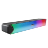 Nu Republic Party Box 200 Bluetooth Soundbar with X-Bass Technology, 52mm Dual Dynamic Drivers, 20W Output, Upto 16 Hrs Playtime, Multiple RGB LED Lights, USB Port, Bluetooth 5.3v (Black, 2.0 Channel)