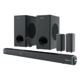 ZEBRONICS Juke BAR 9552, Dolby Audio, Dual Wireless Subwoofer & Satellite, 625 Watts, RGB LED, Bluetooth Soundbar (Black, 5.2 Channel)