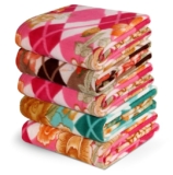 BSB HOME® Printed Polar Fleece Single Bed All Season Blanket/Comforter/Dohar 250TC – Pack of 5 (58×88 Inch, Multicolour, Pink, Green, Rust and Red)