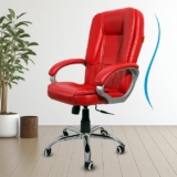 FUGO® by Nice Goods Ergonomic Executive High Back Office Chair, Home Desk Office Chair, Revolving Chair with Tilting Mechanism, Computer Chair, Chair for Office Work at Home (Red)