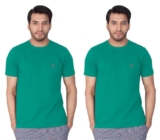 Lux Nitro Men’s Solid Modern Fit Round Neck T-Shirt_Proud Peacock