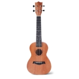 Amazon Basics 23inch Wood Ukulele with Bag, Pick, Strap and String, Brown