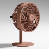 FLOW Rechargeable High-Speed Cordless Table Fan with Mood Light & Remote Control for Home, Office, BLDC Motor, 6000mAh Battery, 17+ Hrs, 150° Oscillation, 4 Modes, Mocha Mousse