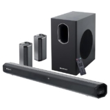 ZEBRONICS Juke BAR 7600 Soundbar, 300 Watts, 5.1 Surround, Dual Rear Satellites, Triple Driver Soundbar, 6.5″” Subwoofer, Bluetooth | HDMI (ARC) | Optical | USB | AUX