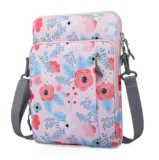 SWOOK 9-11 Inch Tablet Sleeve Case for 2020 iPad Air 4 10.9, iPad Pro 11 2018-2021, iPad 10.2, Galaxy Tab A7 10.4, S6 Lite 2020, Surface Go 2/1, Fit Apple Smart Keyboard (Red Flower, 9-11 inch)