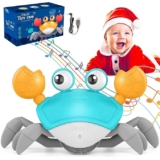 Kidology Crawling Crab Baby Musical Kids Toy with Led Lights & Rechargeable Battery|Interactive Early Learning and Entertainment Toys for Kids Toddlers & Infants,Multicolor