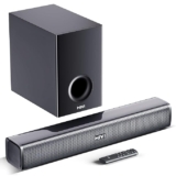 Mivi Fort H120 Soundbar, [Just Launched] 2.1 Channel, 2 in-Build Speakers and 1 External Subwoofer, Multiple EQ & Input Modes, Made in India Sound bar for TV
