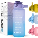 Boldfit Gym Gallon Bottle for Men, 2 Litre Water Bottle for Gym Workout, Motivational Sipper Bottle for Adults Gallon Gym Water Bottle for Home, Fitness for Men & Women (Purple Blue, Plastic)