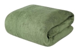 MAXOSHINE Microfiber Towels for Bath Large Size-Super Soft Coral Fleece Bathing Towel with Hook Quick Dry Super Absorbent-Bath Towel for Men and Women-70×140 cm (Green, Pack of 1)
