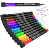 JR.WHITE Magnetic Dry Erase Markers Fine Point Tip,12 Colors White Board Markers Dry Erase Marker With Eraser Cap,Low Odor Whiteboard Markers Thin Dry Erase Markers For Kids Teachers Office School