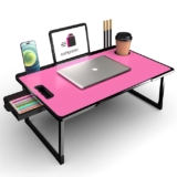 TORT Office Table for Home/Writing Desk for Office/Folding Table for School/Folding Study Table/Work from Home Multipurpose Table (Pink COTTED)