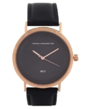 French Connection Leather Spring-Summer 2023 Analog Blue Dial Men’s Watch-Fcn00043A, Band_Black