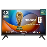 Hisense 100 cm (40 Inches) FHD Smart TV | HDR10 | 4K AI Upscaler | 20W Powerful Speakers, DTS Virtual: X | AI Sports Mode | Voice Remote | VIDAA OS | 40A4Q (Black)