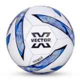 Vector X Premier Rubberized Hand Stitched Soccer Football|Training|Match|Sports|Playing|Practice|Indoor & Outdoor Ball | Durable & Water-Resistant for Youth, Men & Adult (White -Blue) Size: 5