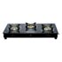 MILTON Premium Red Manual Ignition Glass Top Gas Stove,1-Year Manufacturer’s Warranty (ISI Certified) (3 Burner)