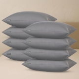 CareFoam Height Adjustable Microfiber Sleeping Pillows – Set of 8 | 16″ x 24″| Soft, Supportive & Washable | Ideal for Back, Side & Stomach Sleepers | Grey