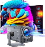 AUN Free Style 1080p Native Resolution Projector for Home 4K Ultra HD Support, 270° Rotatable Android 11, 9500L WiFi Bluetooth YouTube Netflix PrimeVideo Hotstar Speaker HDMI USB 150″ Max Display