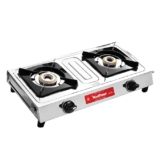 Hindflame 2 Burner Metro Stainless Steel Manual Gas Stove 1 Year Warranty (ISI Certified & BIS Approved)