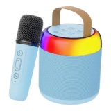 pTron Newly Launched Fusion Bliss 16W Bluetooth Speaker with Wireless Karaoke Mic, 6Hrs Playtime, Vibrant RGB Lights, Voice Effects, Multi-Play Modes BT5.3/TF Card & Type-C Charging Port (Blue)