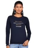 Max Women Cotton Printed Round Neck Sweatshirt
