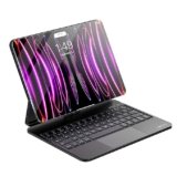 amazon basics Pro Series Bluetooth Magnetic Case with Keyboard for iPad Air 10.9″ (2022, 2020, M2) & iPad Pro 11″ (2018-2022) | 500 mAh | Trackpad | 360° Rotation (Black)
